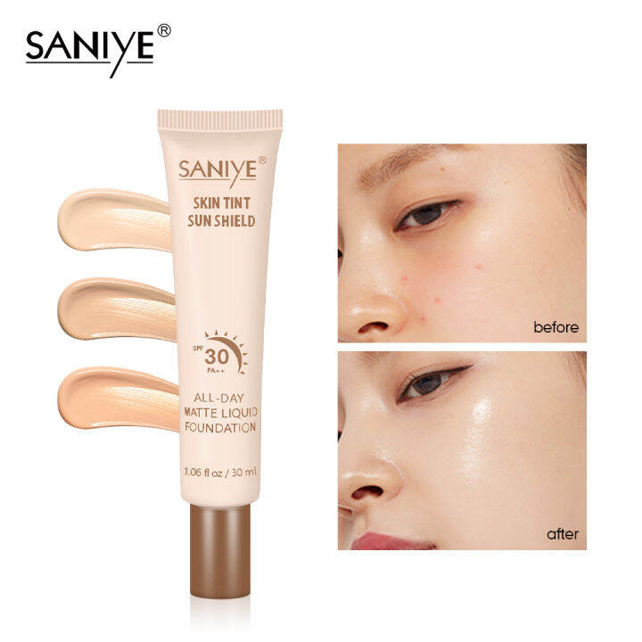 Saniye Liquid Foundation Matte Full Coverage Skin Tint Moisturizing