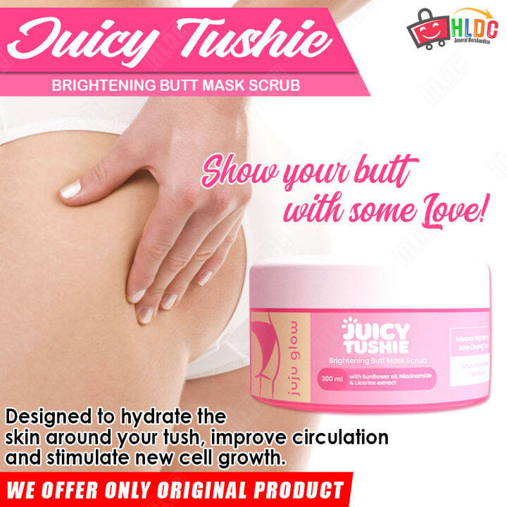 Juju Glow Juicy Tushie Brightening Butt Mask Scrub 300ml Exfoliating