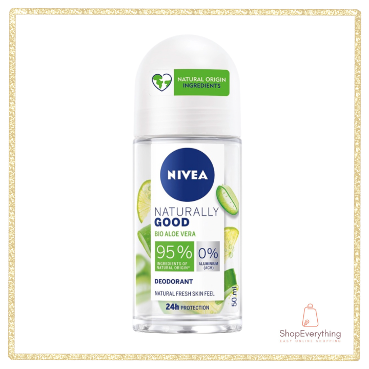 Nivea Naturally Good Bio Aloe Vera Deodorant Roll On Ml Lazada Ph