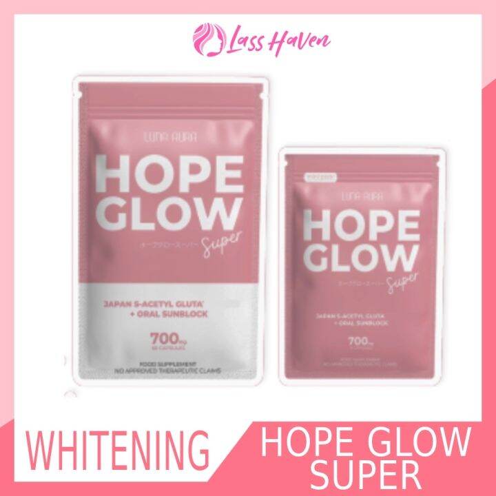 LUNA AURA HOPE GLOW SUPER GLUTATHIONE Super Biggie Mini 14 Capsules