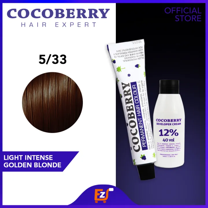 EZ DEAL Cocoberry Permanent Hair Colour Ash Blonde Series W Developer