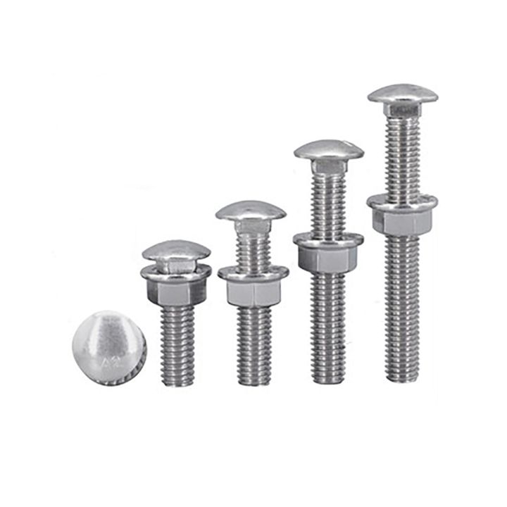 Ss Round Head Square Neck Bolt And Nut Carriage Bolt And Nut