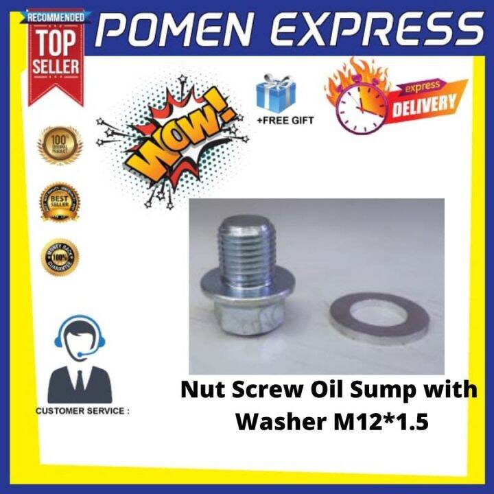 Nut Screw With Washer M12 1 5 Perodua Oil Sump Alza Myvi Viva Kancil