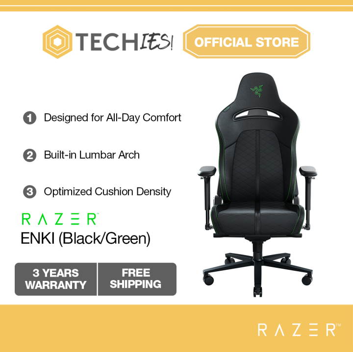 Razer Enki Gaming Chair For All Day Comfort Green Quartz Lazada