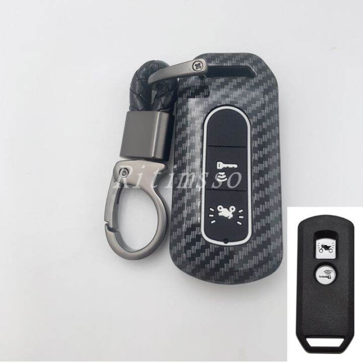 Carbon ABS Key Case For Honda Forza 250 350 X ADV 750 Sh150i Super Cup