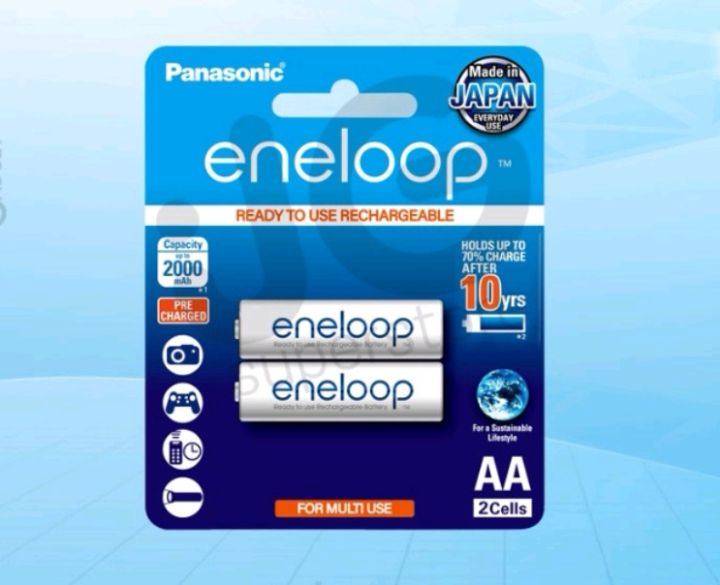 Panasonic Eneloop AA 2000mAh Rechargeable Batteries 2 Cells Lazada PH