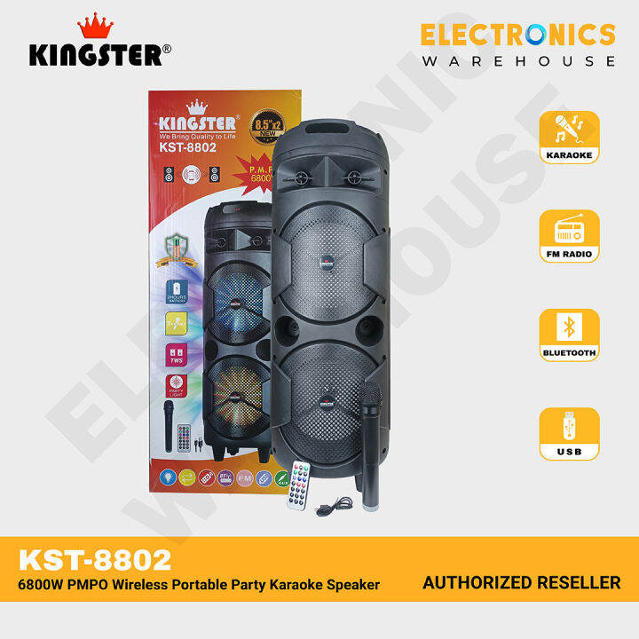 Kingster Kst W Pmpo Wireless Portable Party Karaoke Speaker