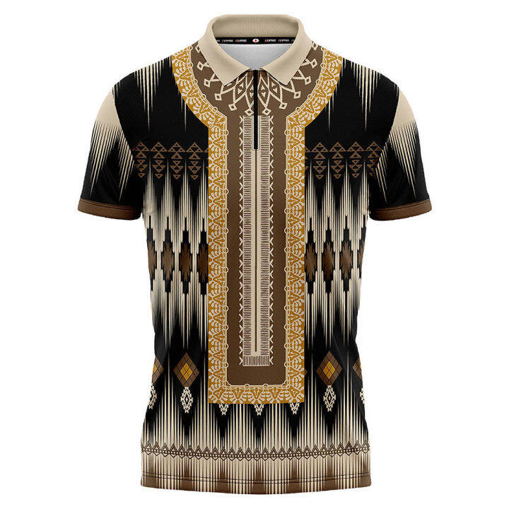 2023 New BARONG STYLE Full SUBLIMATED Ethnic Tribal Men S Polo Shirt