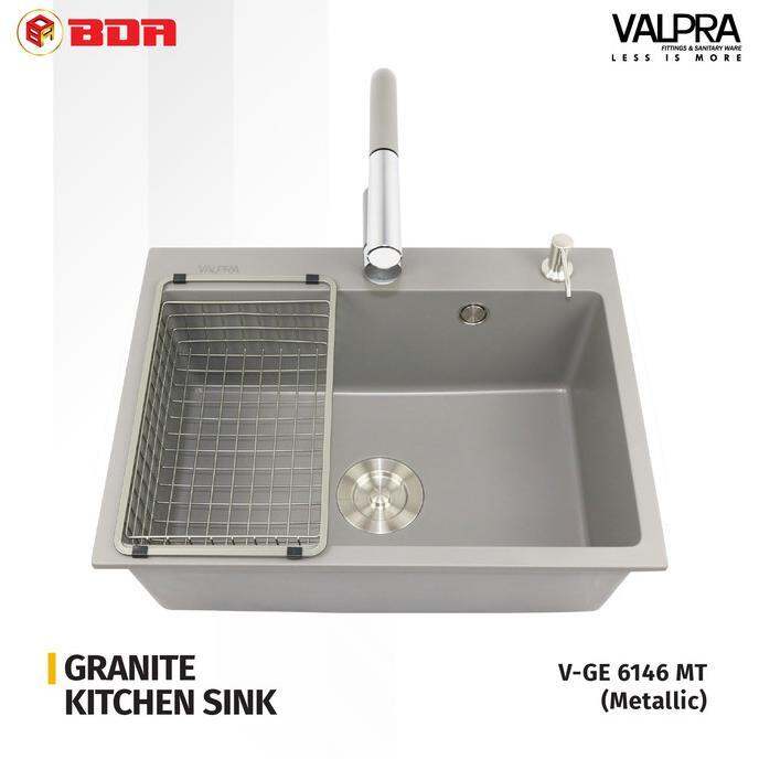 Bak Cuci Piring Granite Kitchen Sink V GE 6146 Metallic Lazada Indonesia