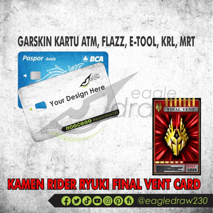 Garskin Kartu Atm Final Vent Card Kamen Rider Ryuki Lazada Indonesia