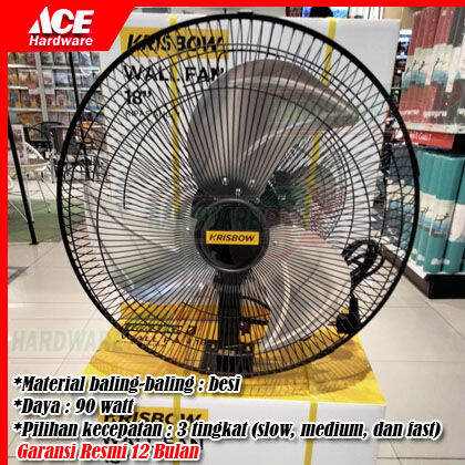 Kipas Angin Dinding 18 Inci Industrial 90Watt Wall Fan Krisbow ORI ACE