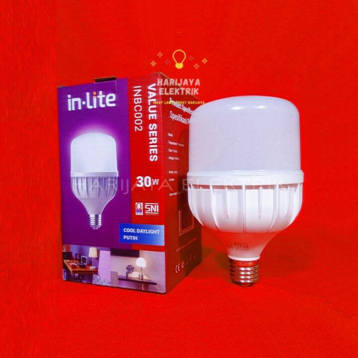 Inlite Lampu Bohlam Led Watt Tabung Sni In Lite Value Inbc Putih