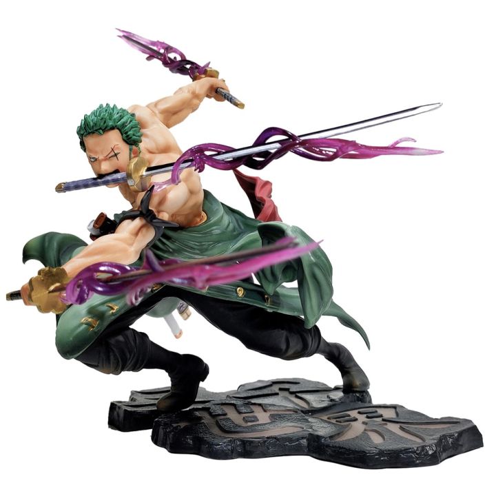 One Piece Action Figure Three Knife Fighting Skill Roronoa Zoro Anime