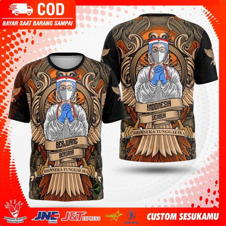 Baju Kaos Tshirt Terbaru Dewasa Desain Barong Printing Custom Fullprint