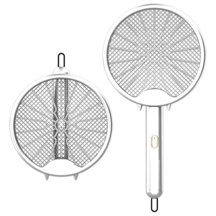 In Fly Swatter Electric Racket Rechargeable Bug Zapper Racket