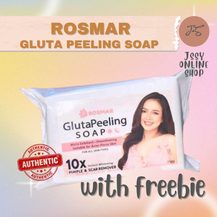 WITH FREE MESH NET ROSMAR Gluta Peeling SOAP 10x Instant Whitening