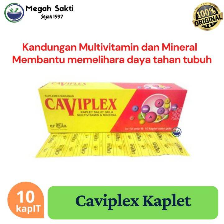 Caviplex Kaplet Multivitamin Lengkap Untuk Kesehatan Tubuh Kaplet