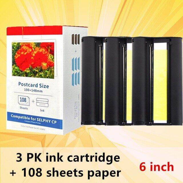 6 Inch Color Ink Cassette KP 108IN KP 36IN Paper For Canon Selphy