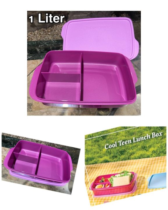 Cod Tempat Makan Bersekat Tupperware Coolteen Lunch Set Biru