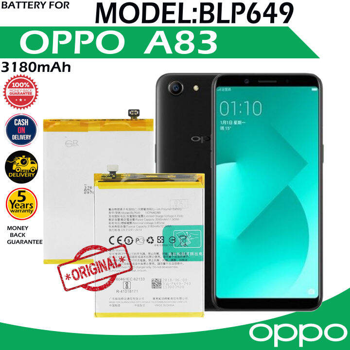 OPPO A83 Battery Model BLP649 100 Original High Capacity 3180mAh