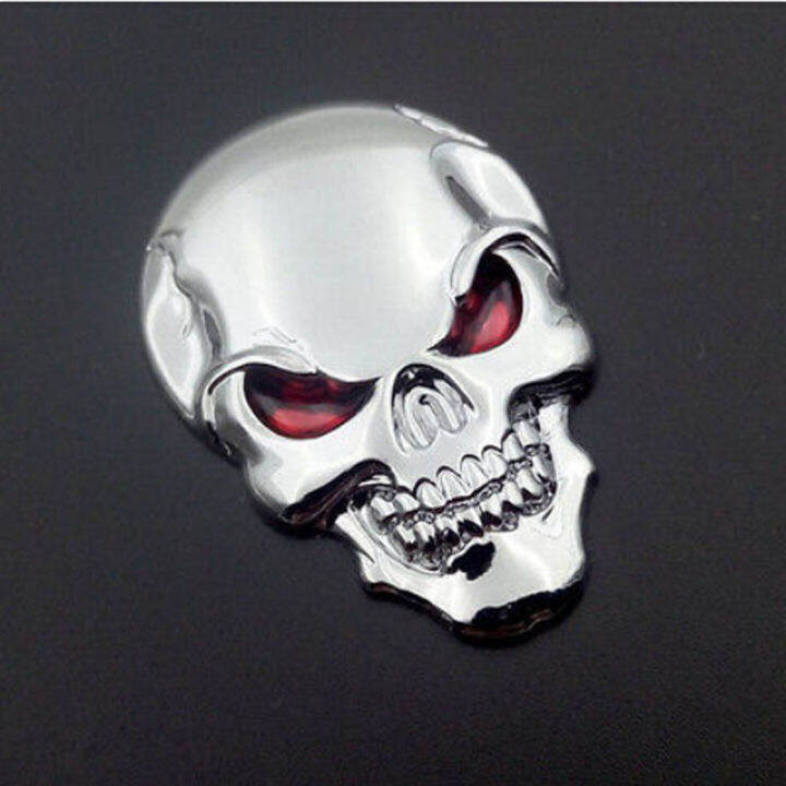 Fangfang Pcs Set D Silver Skull Bone Car Decal Motocycle Boot Chrome