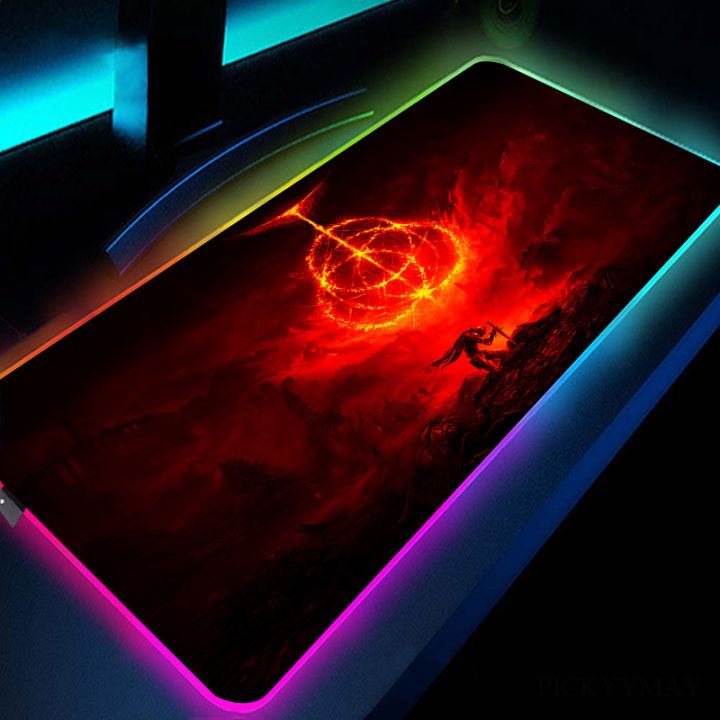 Elden Ring Gaming LED Mouse Pad RGB Backlight Mat 900x400 Gamer XXL