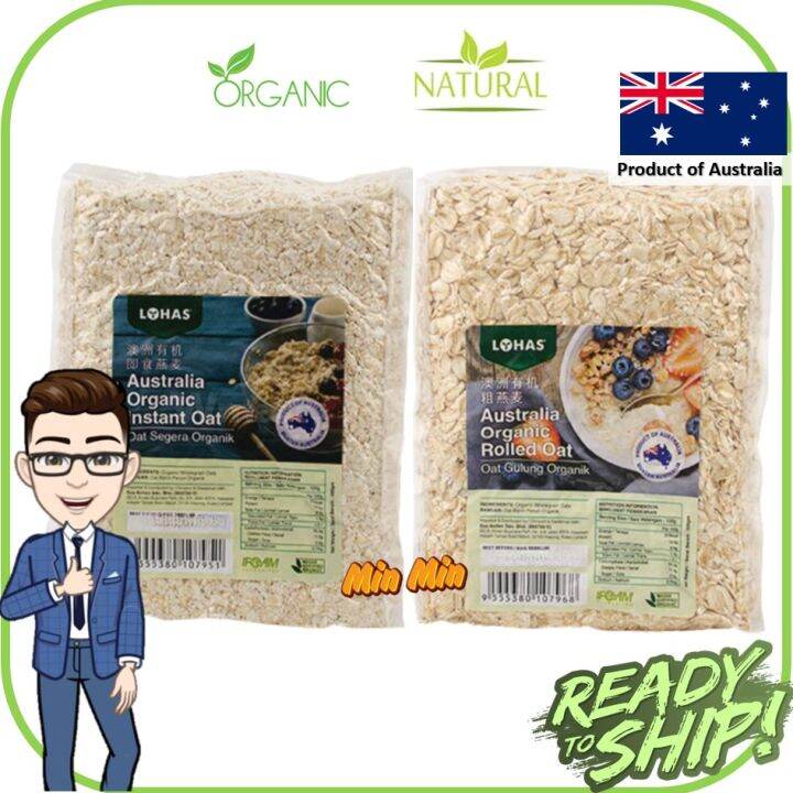 LOHAS Australia Organic Instant Rolled Oat 500gram 澳洲有机燕麦 500gram