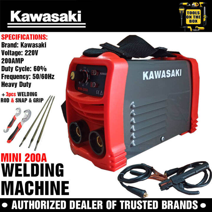 Kawasaki ARC MINI 200A Inverter Welding Machine Heavy Duty With Snap