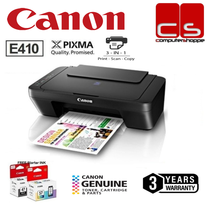 Canon Pixma E Compact All In One Multifunction Printer Lazada