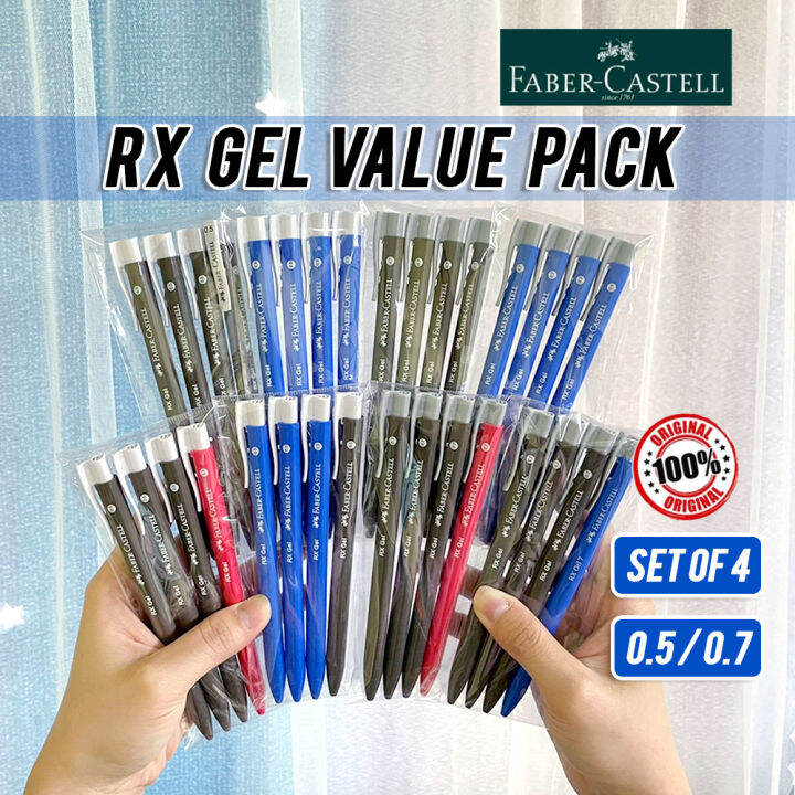 Faber Castell RX Gel Pen 0 5 0 7mm Set Of 4 Buy 3 Free 1 Lazada