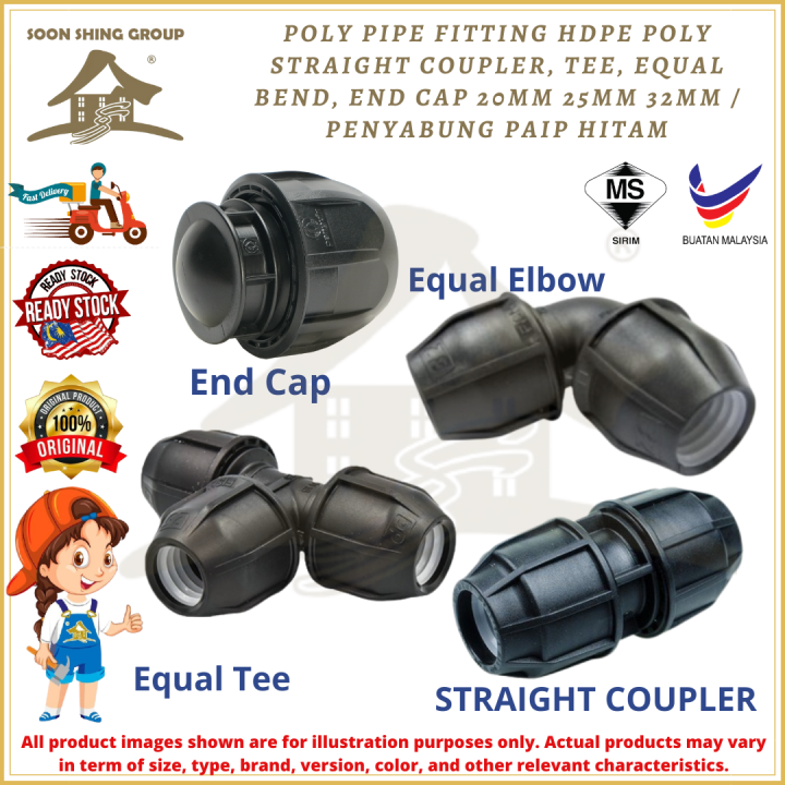 Pp Compression Hdpe Poly Pipe Fitting Poly Joint Poly Pipe Elbow Socket