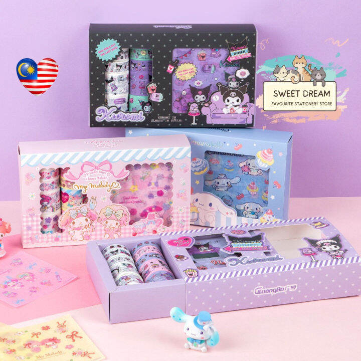 Rolls Tapes Sheets Stickers Set Sanrio Kuromi Cinnamoroll Washi