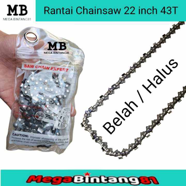 Rante Rantai Chainsaw Inch Mata Utk Gergaji Kayu Belah Halus