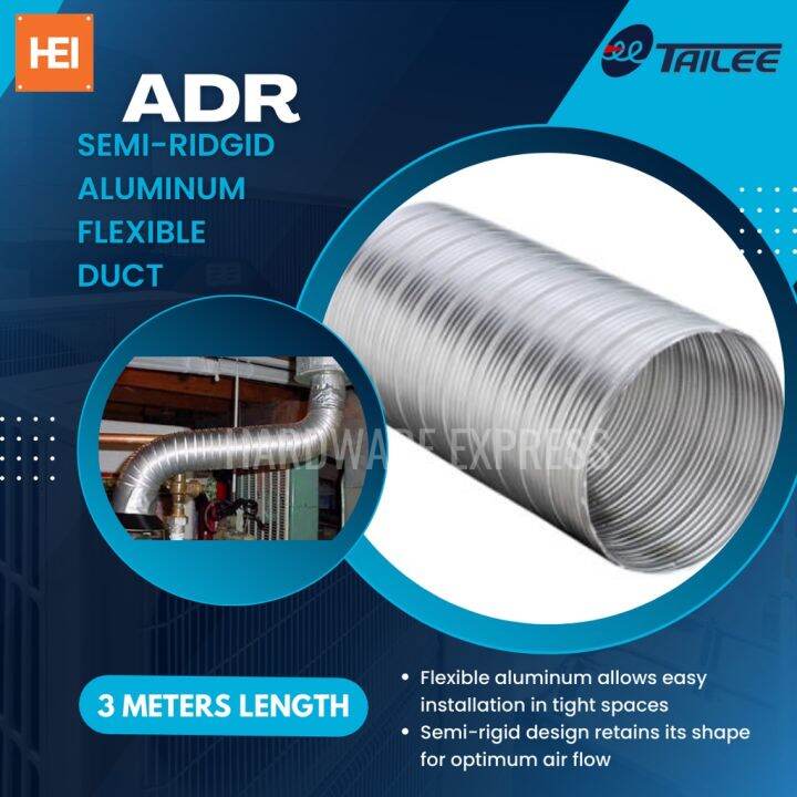 ALUMINUM Flexible Air Exhaust Duct SEMI RIGID 3Mtrs Length Lazada PH