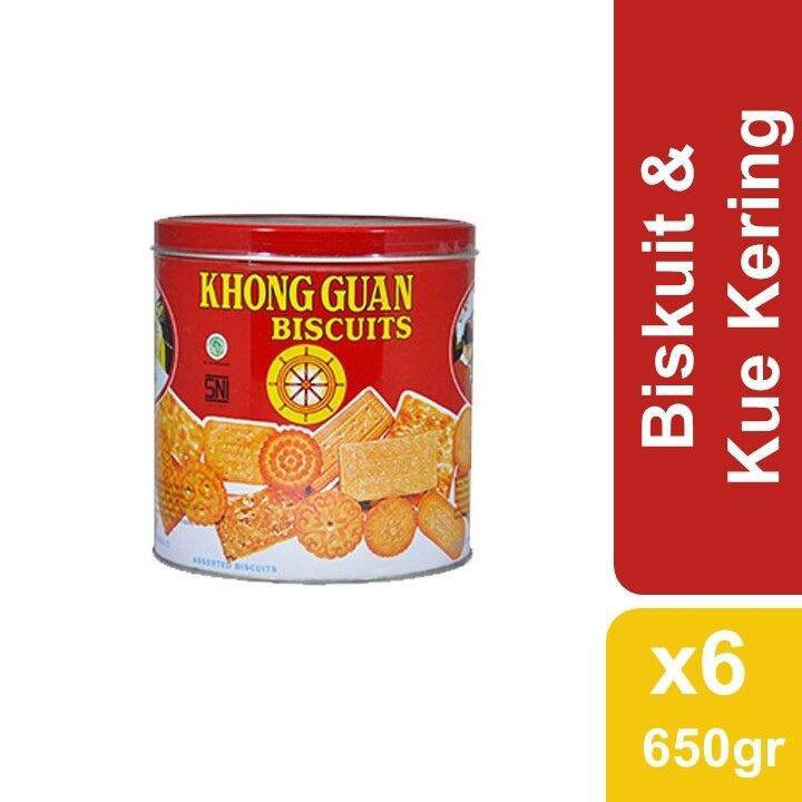 Khong Guan Assorted Biskuit Kaleng Merah 650gr Lazada Indonesia