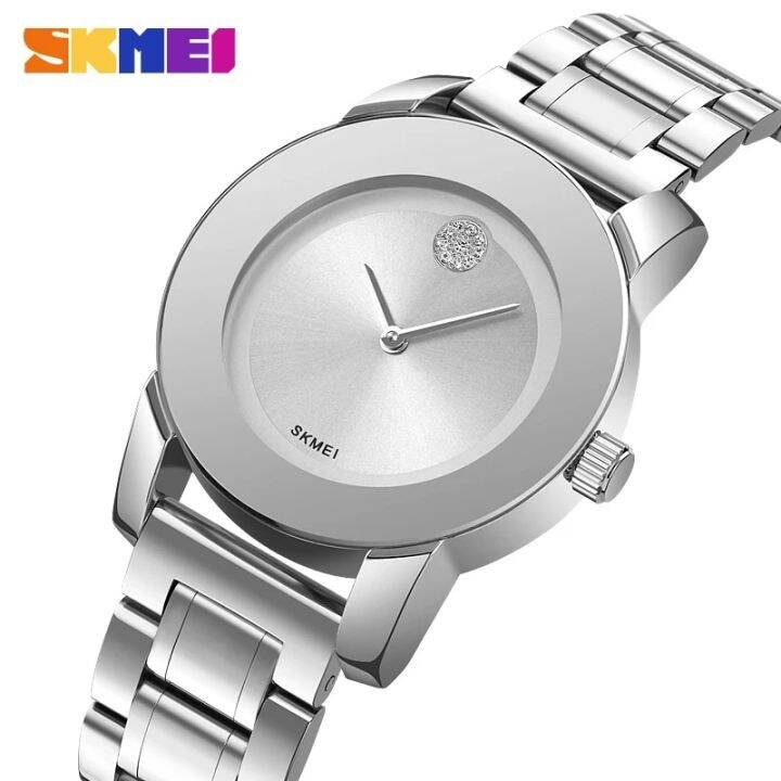 Skmei Simple Quartz Watch Mens Luxury Stainless Steel Strap Male