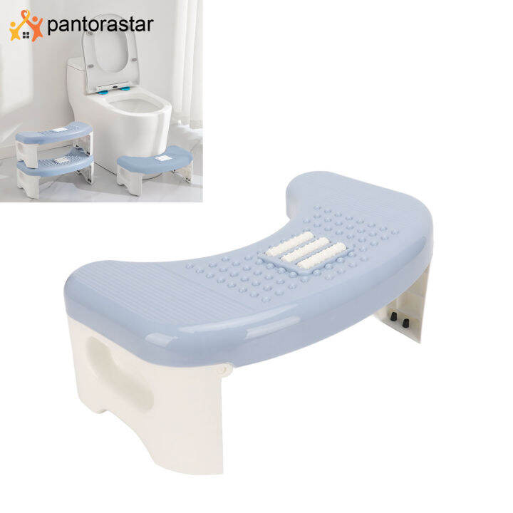 Pantorastar Toilet Stool Foldable Curve U Design Antislip Portable