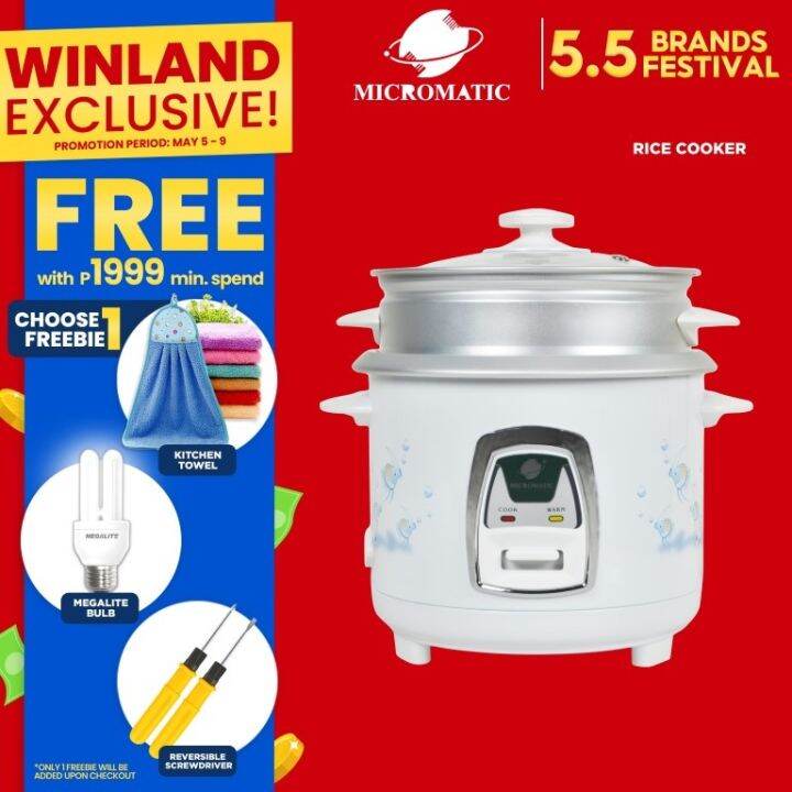 On Sale MICROMATIC By Winland Rice Cooker 1L 5Cups Of Rice W Food