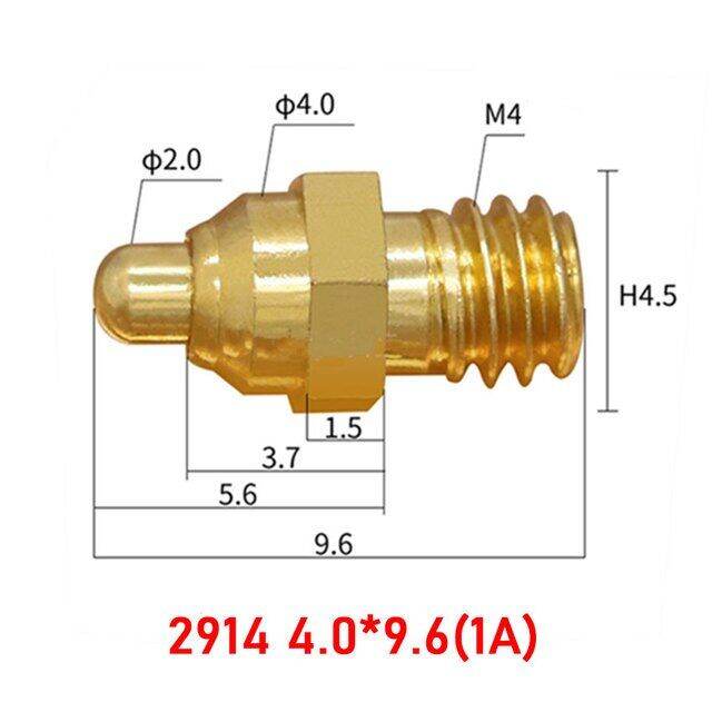 Pcs High Current Threaded Pogo Pin Spring Loaded Positioning Connector