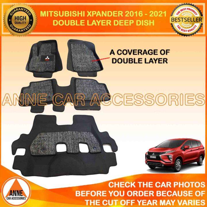 Double Layer 7D Deep Dish Matting For Mitsubishi Xpander 2016 2017 2018