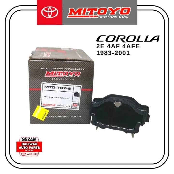 MITOYO BRAND IGNITION COIL COROLLA 2E 4AF 4AFE 1983 2001 MTO TOY 6