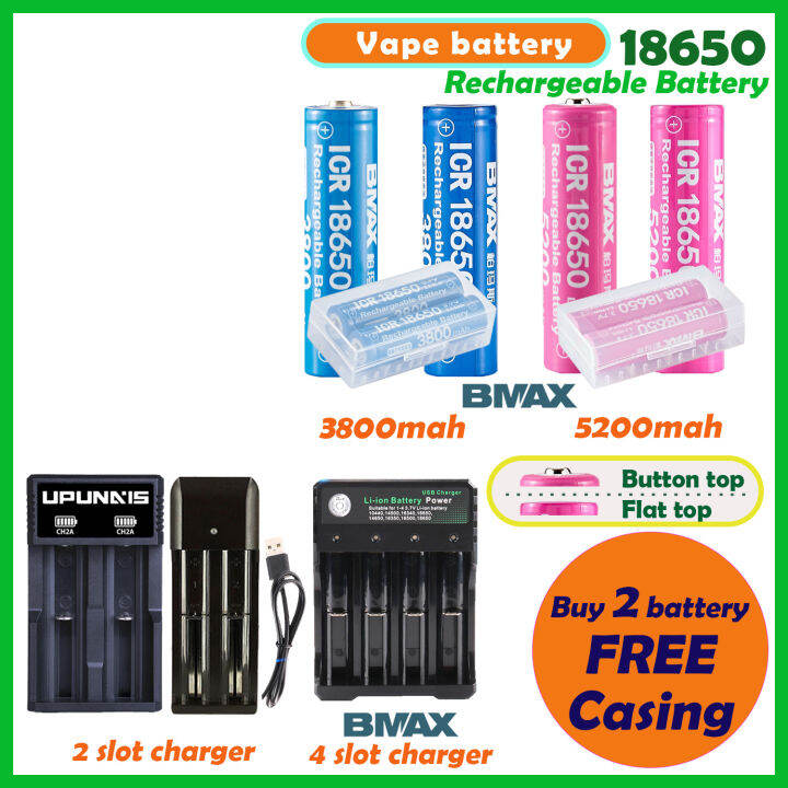 Rechargeable Battery 18650 Bateri Rechargeable 18650 Bateri Cas Semula