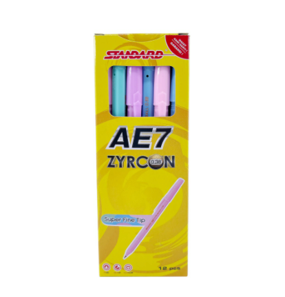 PULPEN STANDARD PEN AE7 ZYRCON ORIGINAL HITAM BIRU MERAH BLACK KANTOR