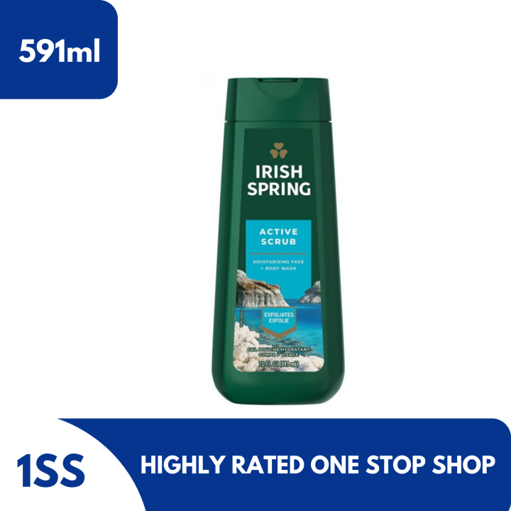 Irish Spring Active Scrub Moisturizing Face Body Wash 591ml Lazada PH