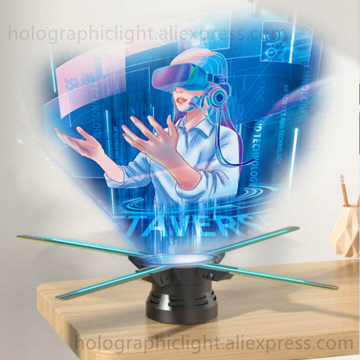 D Hologram Projector Fan Wifi Commercial Advertising Display Logo Led