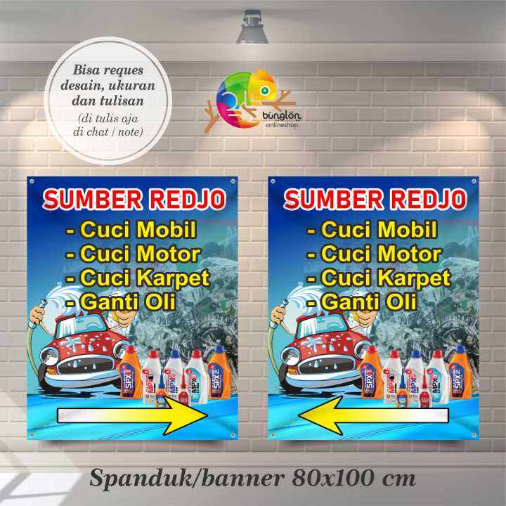 Spanduk Banner X Cm Plang Spanduk Cucian Motor Cuci Mobil Free