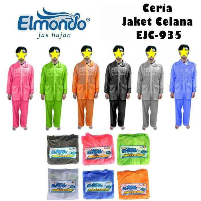 TERLARIS Jas Hujan ELMONDO Ceria Setelan 935 Murah Hemat Dewasa Jaket