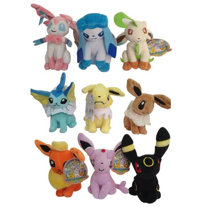 20cm Pokemon Eevee Jolteon Flareon Vaporeon Sylveon Pikachu Anime