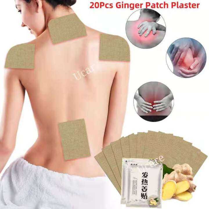 20Pcs Ginger Patch Natural Herbs Self Heating Navel Warm Uterus Pain