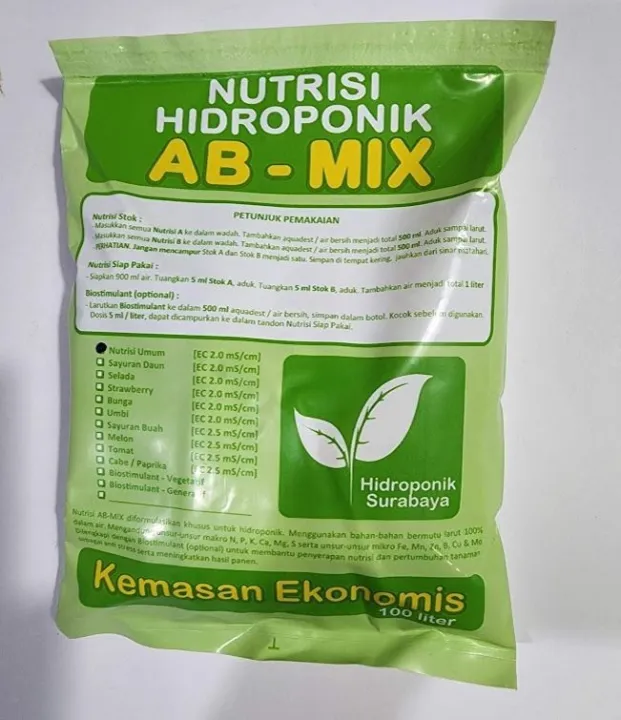 KEMASAN BARU AB MIX UMUM PUPUK NUTRISI HIDROPONIK AB MIX PEKATAN 500